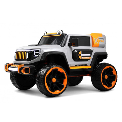 Детский электромобиль RiverToys E007EE серо-оранжевый 01